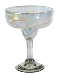 Margarita Glasses 14oz Margarita Glass, White Swirl, Set of 4