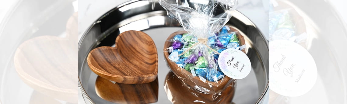 Acacia Wood Heart Shaped Bowls - Acaciaware