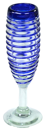 6oz Champagne Flute, Cobalt Blue Vortex, Set of 4