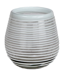 11oz Stemless Wine Glass, White Vortex, Set of 4