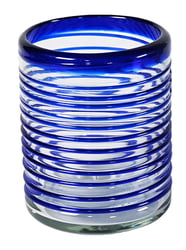 12oz Double Old Fashion, Cobalt Blue Vortex, Set of 4