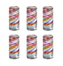 MG099 - 2oz Shot Glass, Red Swirl, Set of 6 - Hand Blown Recycled Glass From Mexico