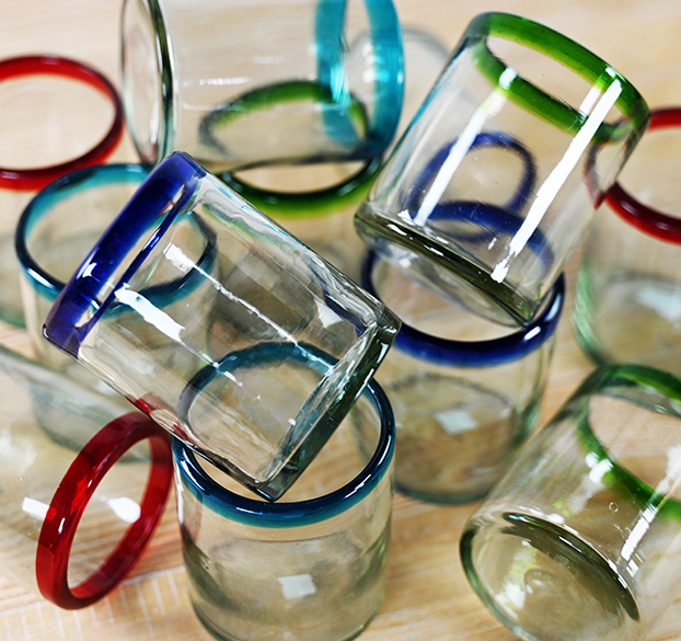 Hand blown Double Old Fashion Glasses
